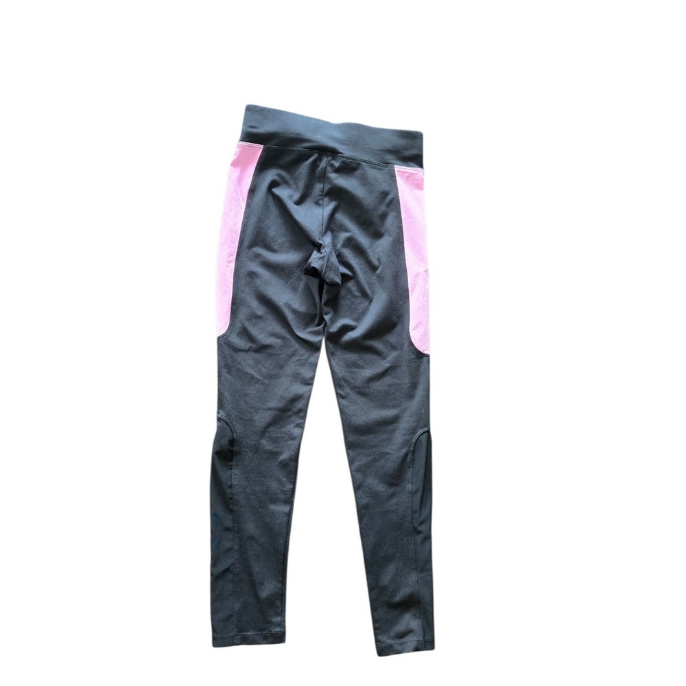lululemon Vintage Crop Leggings Size 2 Mesh Panel Pink Black High Rise Yoga - Picture 3 of 6